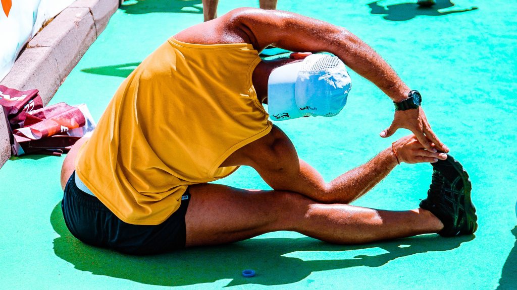 Man doing stretching exercise