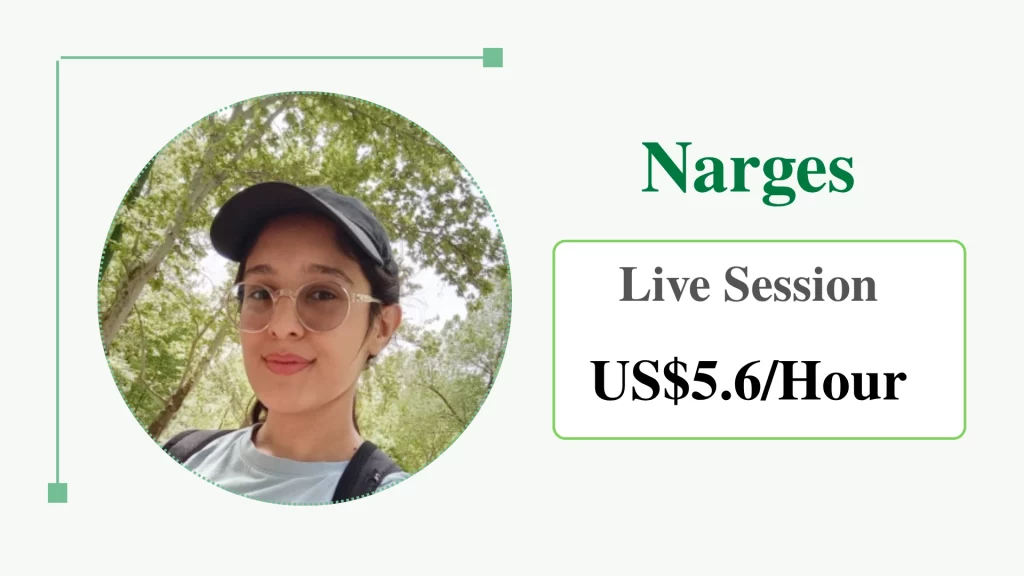 Narges, an affordable online personal trainer with live sessions for US$5.6/hour