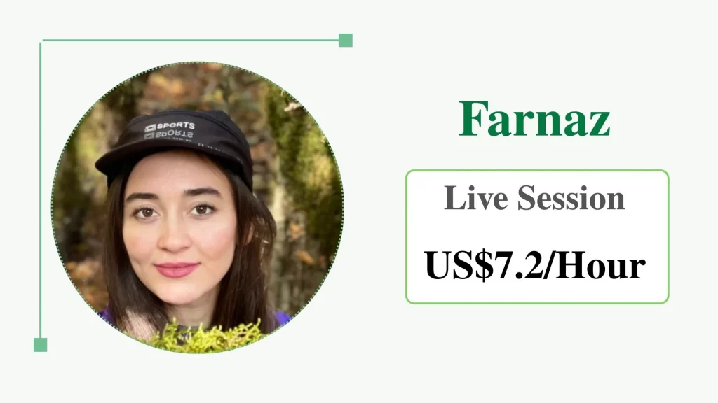 Farnaz, affordable online personal trainer with live sessions for US$7.2/hour