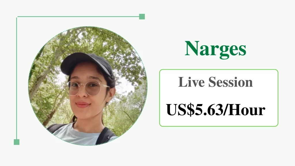 Narges, an affordable online personal trainer with live sessions for US$5.6/hour