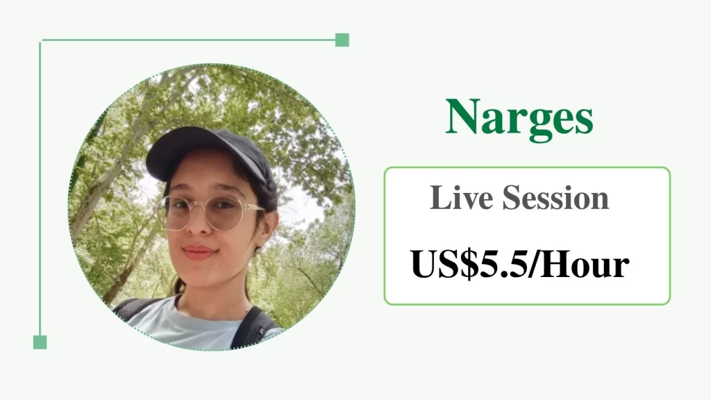 Narges, affordable online personal trainer with live sessions for US$5.5/hour