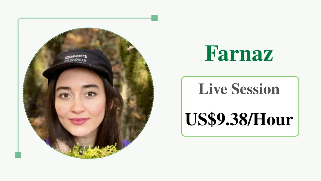Farnaz, an affordable online personal trainer with live sessions for US$9.4/hour