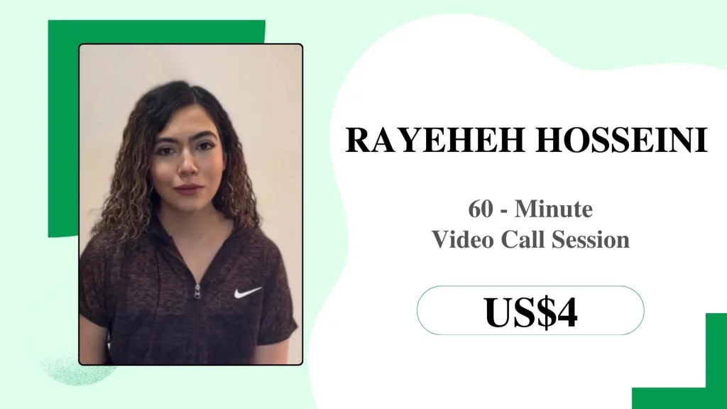 Rayeheh Hosseini offering a 60-minute virtual yoga session for beginners.