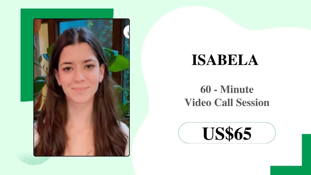 Isabela providing a structured 60-minute online yoga session for new learners.