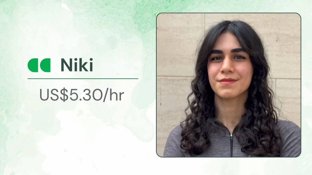 Niki Niki, an online personal trainer for women at Happy Trainers, with class details and pricing