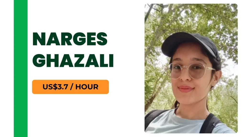 Profile image of Narges Ghazali, an online fitness trainer offering personal training sessions for $3.7 per hour.
