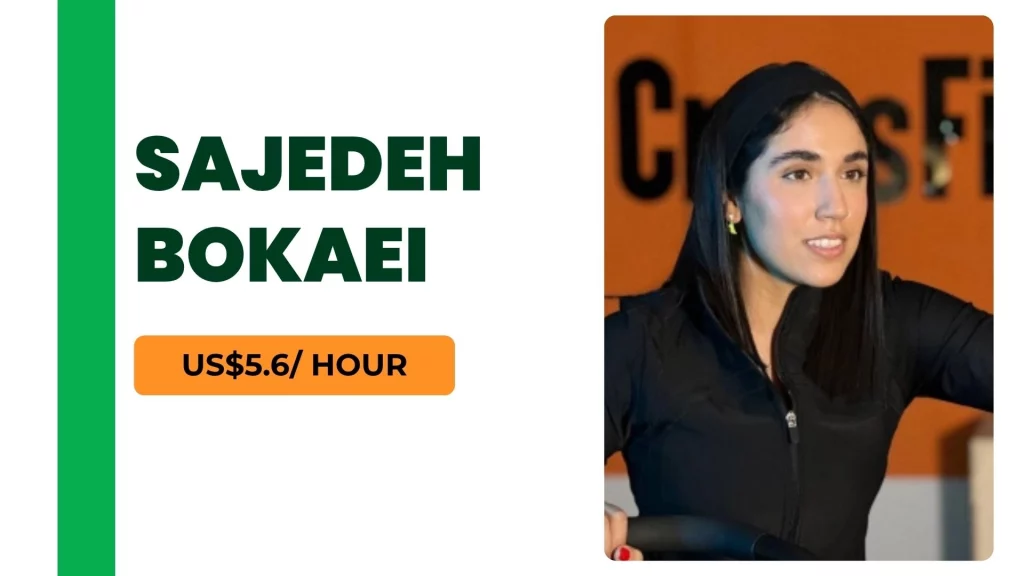 Sajedeh Profile image of Sajedeh Bokaei, an online fitness trainer offering personal training sessions for $5.6 per hour.