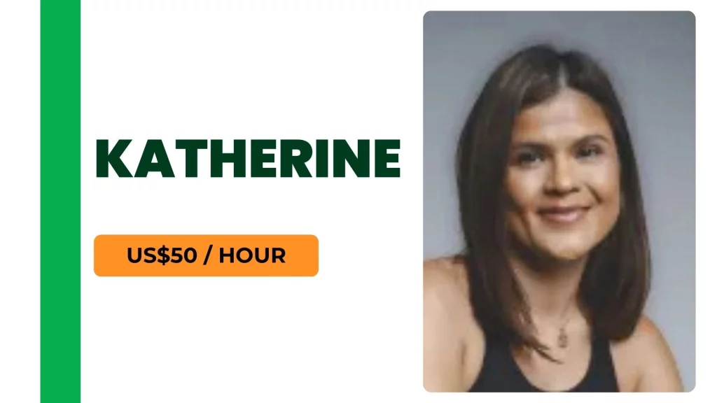 Katherine Profile image of Kathy, an online fitness trainer offering personal training sessions for $50 per hour.