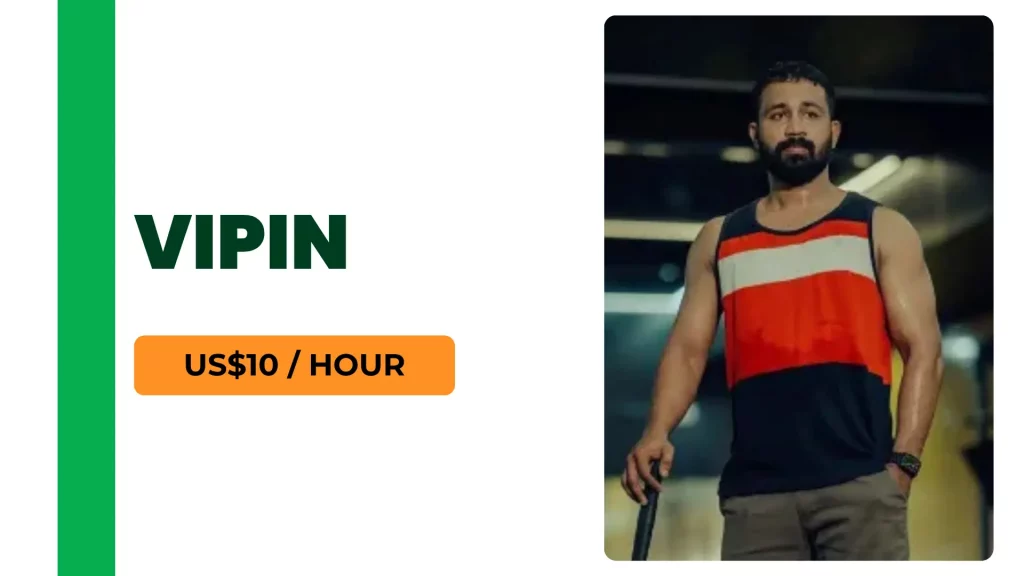 Vipin Profile image of Vipin, an online fitness trainer offering personal training sessions for $10 per hour.