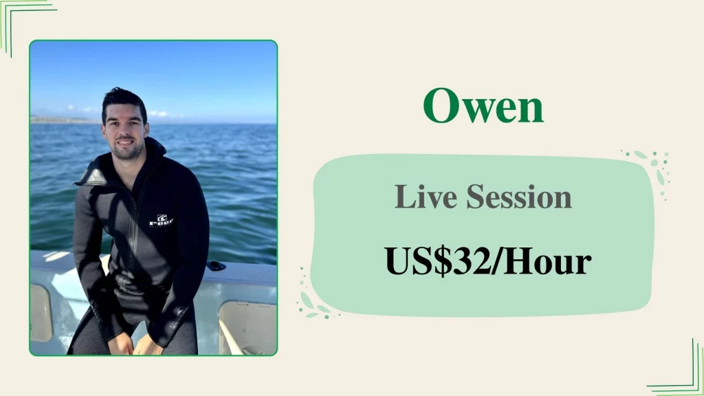 Owen Owen, an affordable online personal trainer, offering live sessions for US$32 per hour.