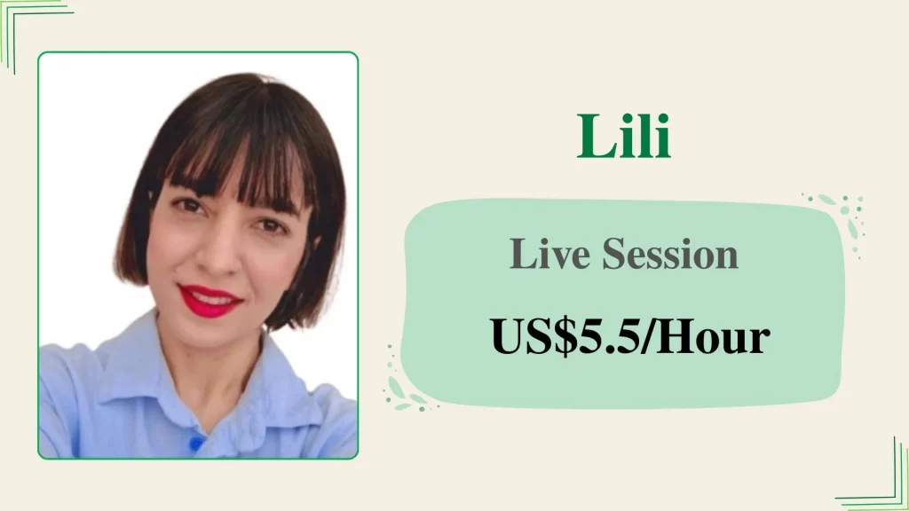 Lili, an affordable online personal trainer, offering live sessions for US$5.5 per hour.