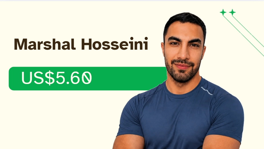 marshal Marshal Hosseini, a personal trainer for men over 40, offering movement-focused live online sessions