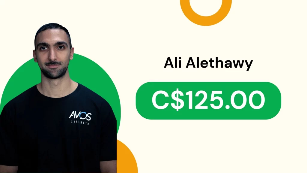 Ali Alethawy Online personal trainer profile card featuring Ali Alethawy with coaching price details