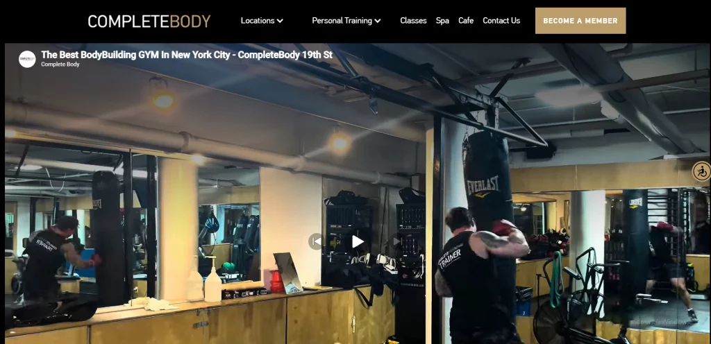 CompleteBody 19th Street Screenshot of the CompleteBody 19th Street homepage