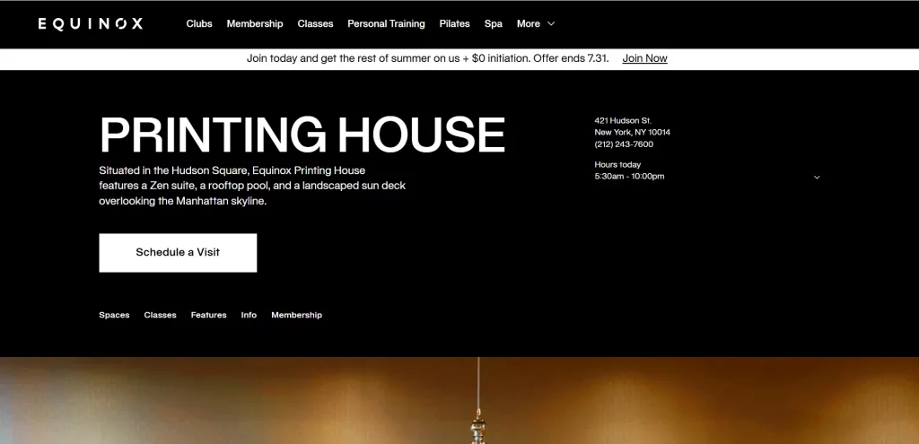 Equinox Printing House Screenshot of the Equinox Printing House homepage