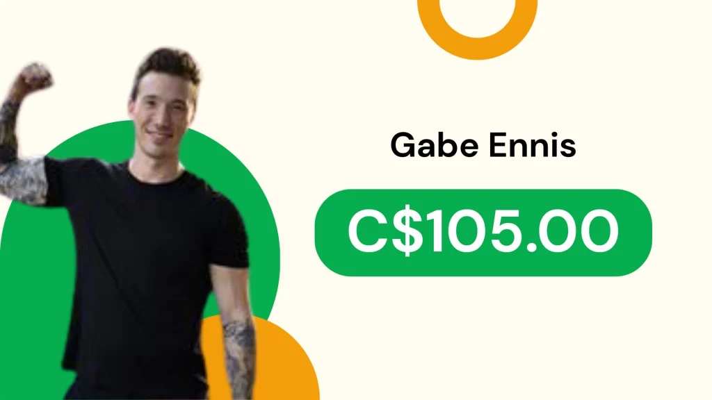 Gabe Ennis Online personal trainer profile card featuring Gabe Ennis with coaching price details