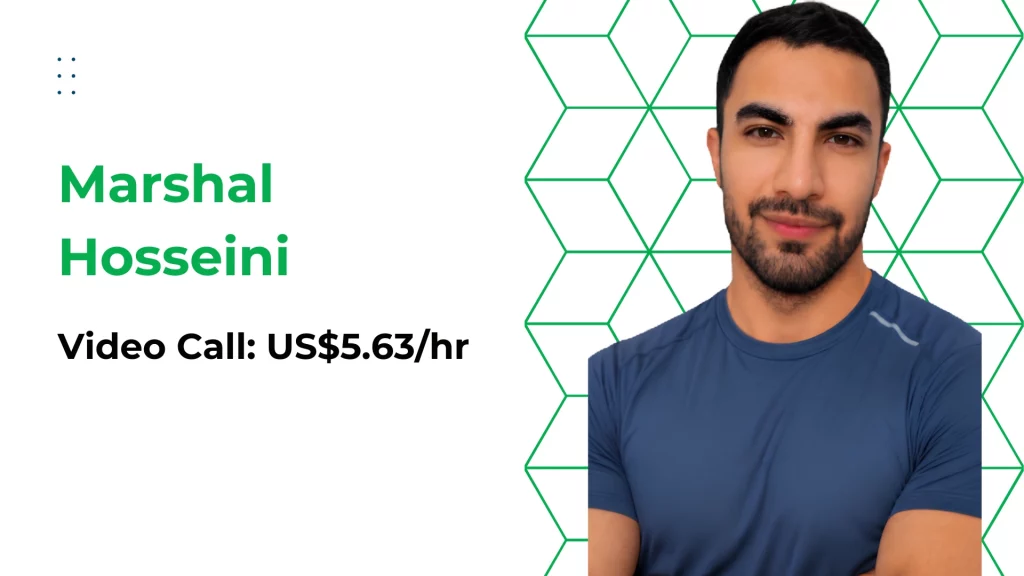 Marshal Hosseini Marshal Hosseini, a virtual weight loss coach for teens with a background in exercise science and sport physiology.